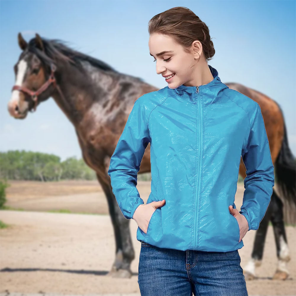 Veste coupe-vent imperméable pour cavalier d'équitation anti-UV