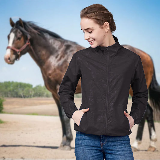 Veste coupe-vent imperméable pour cavalier d'équitation anti-UV