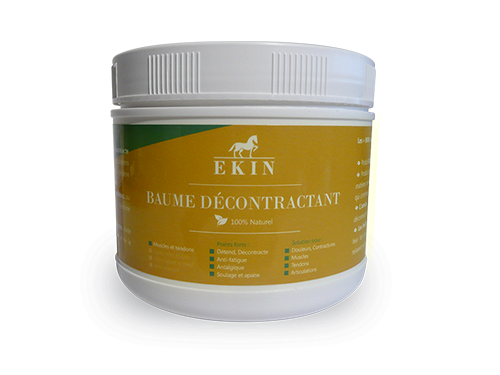 Ekin Baume Décontractant pour cheval d'équitation Pot de 500 g