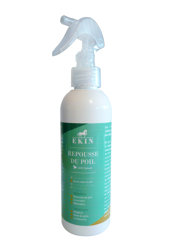 Ekin Spray repousse poil pour cheval d'équitation